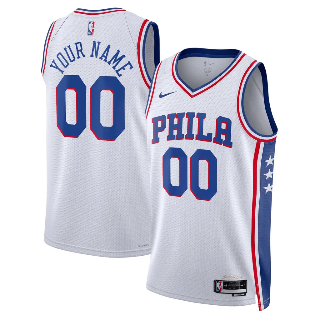 76ers Custom White Jersey - Hình 2