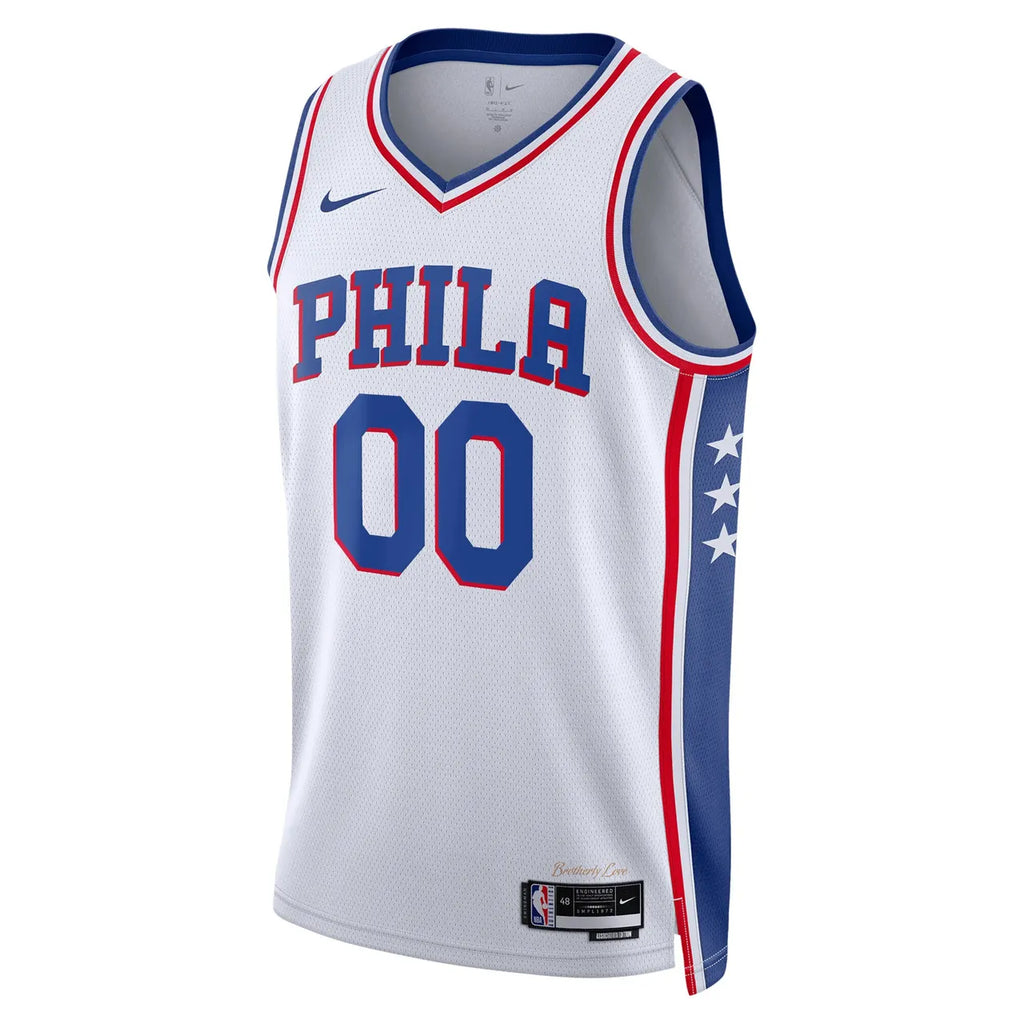 76ers Custom White Jersey - Hình 3