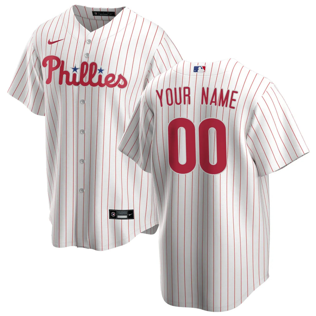 nike Phillies Pinstripe Custom Jersey - Hình 2