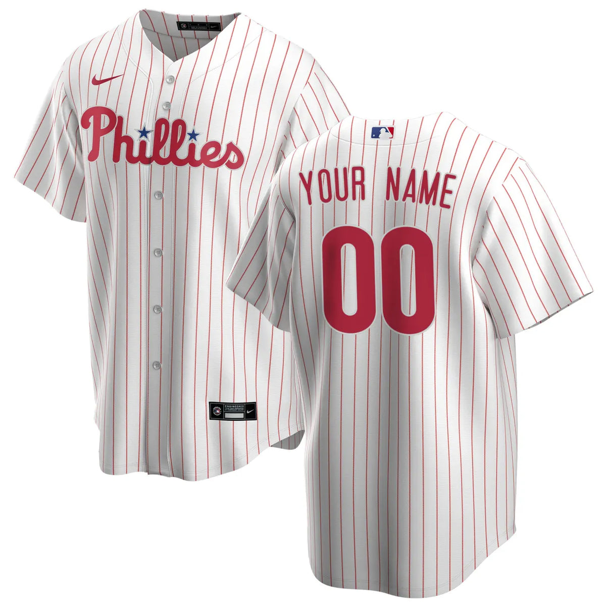 nike Phillies Pinstripe Custom Jersey - Hình 2