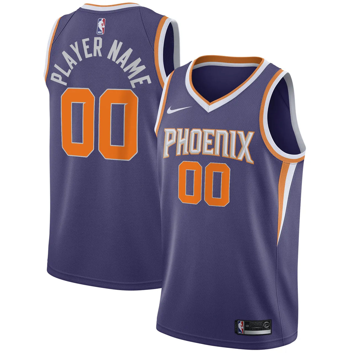 custom player Nike Suns Purple Jersey - Hình 2