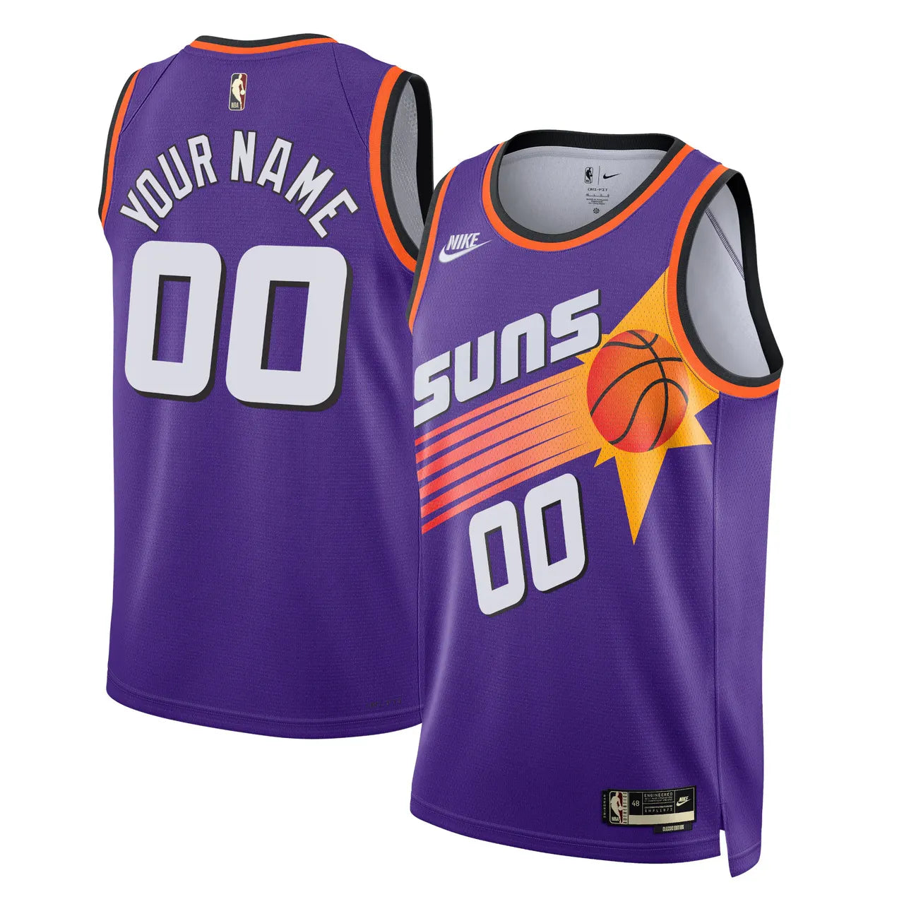 custom classic Nike Suns Purple Jersey