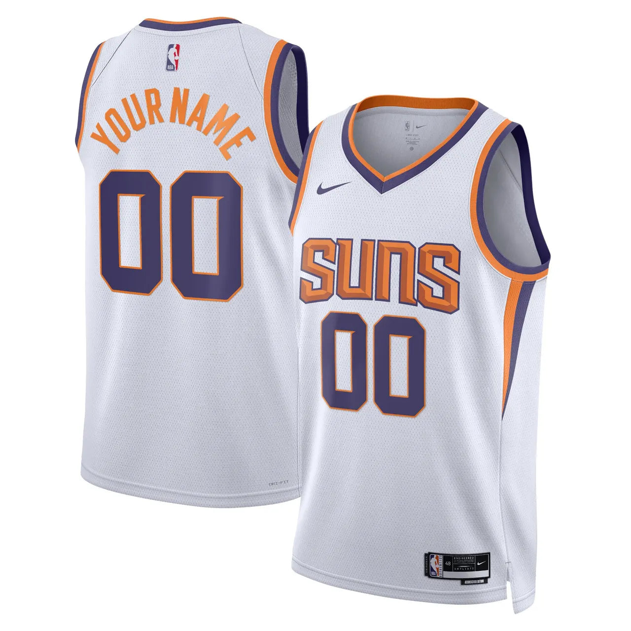 Suns Custom White Jersey - Hình 2