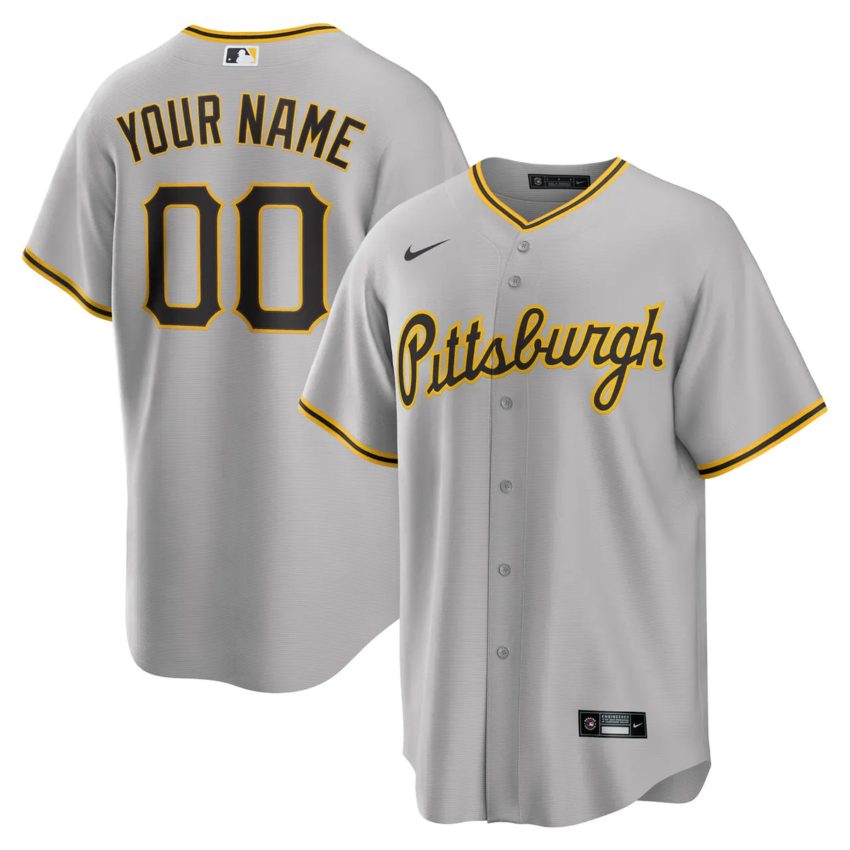 Pirates Gray Custom Jersey - Hình 2