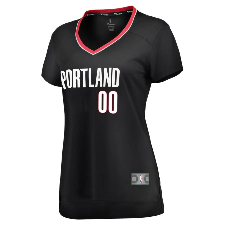 Blazers Women's Black Custom Jersey - Hình 2