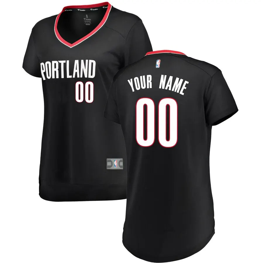 Blazers Women's Black Custom Jersey