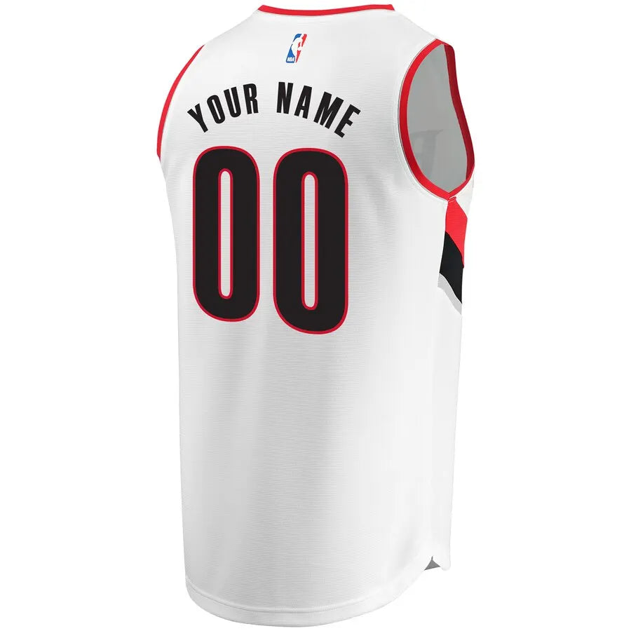 Blazers Custom White Jersey - Hình 3