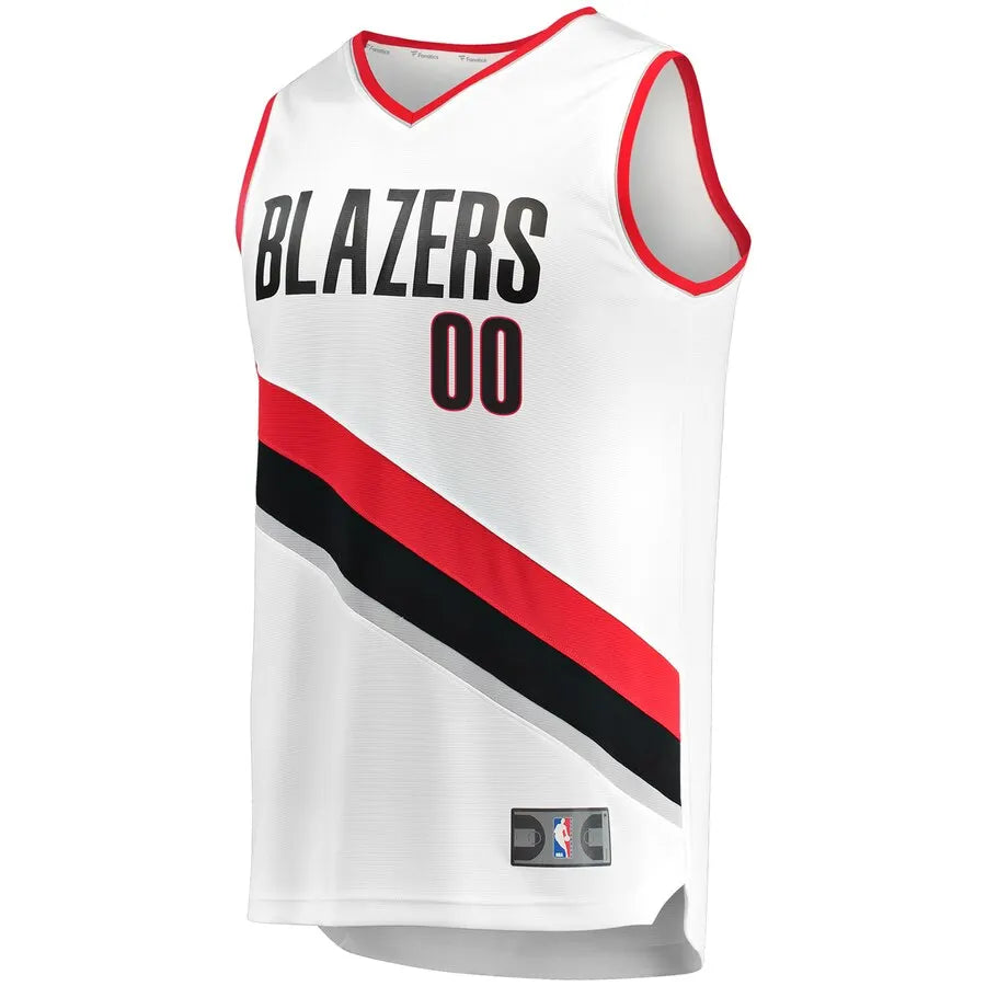 Blazers Custom White Jersey - Hình 2
