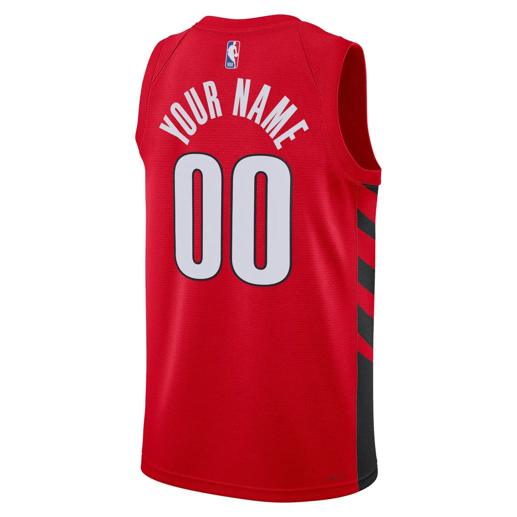 custom Jordan Blazers Red Jersey - Hình 3