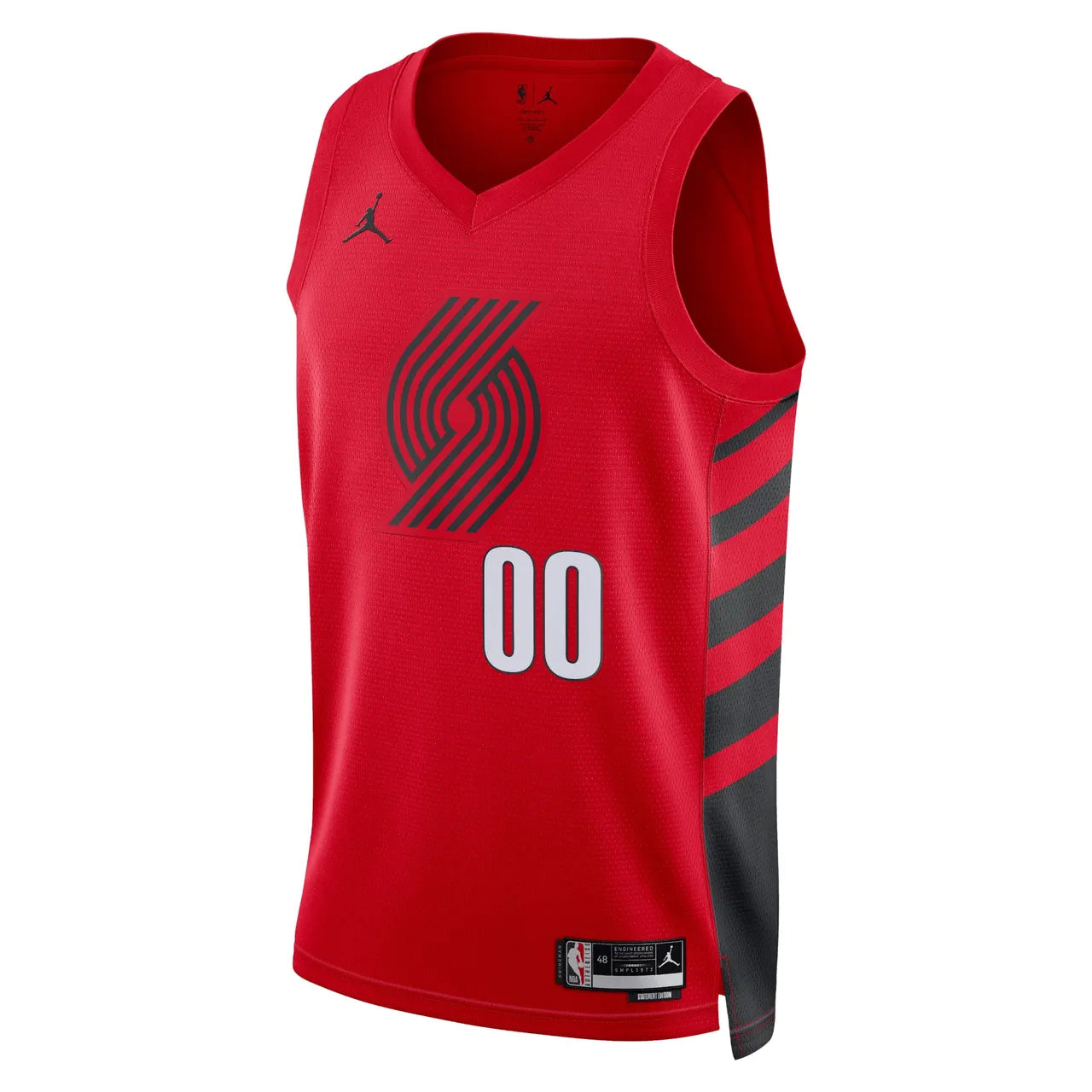 custom Jordan Blazers Red Jersey - Hình 2