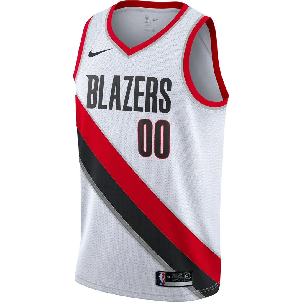 nike edition Blazers White Custom Jersey - Hình 3