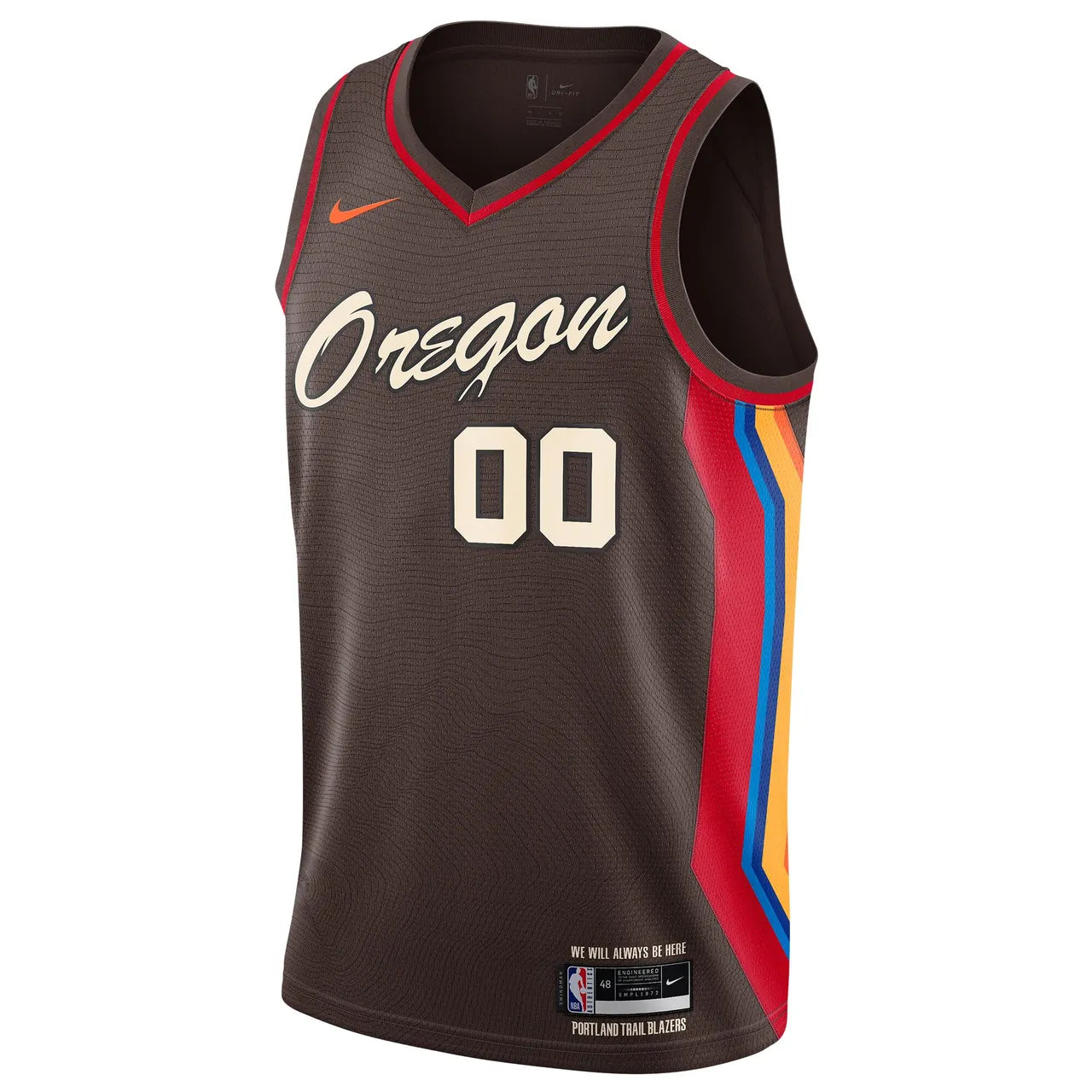 Nike Blazers Oregon Brown Jersey - Hình 3
