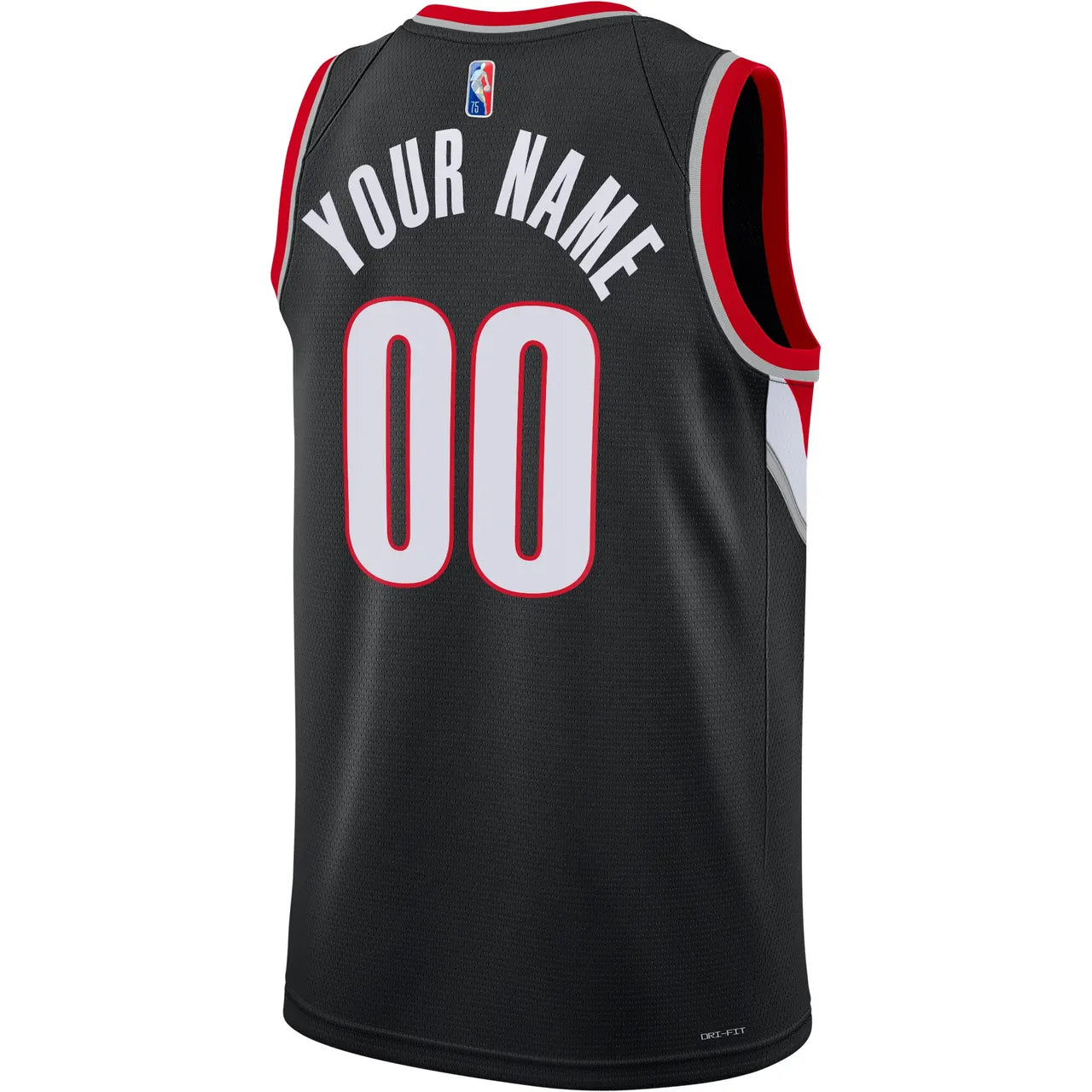 Trail Blazers Black Custom Jersey nike - Hình 4