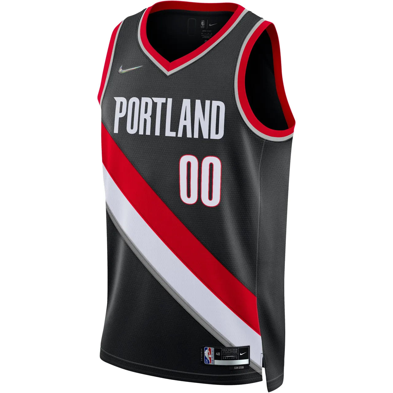 Trail Blazers Black Custom Jersey nike - Hình 3