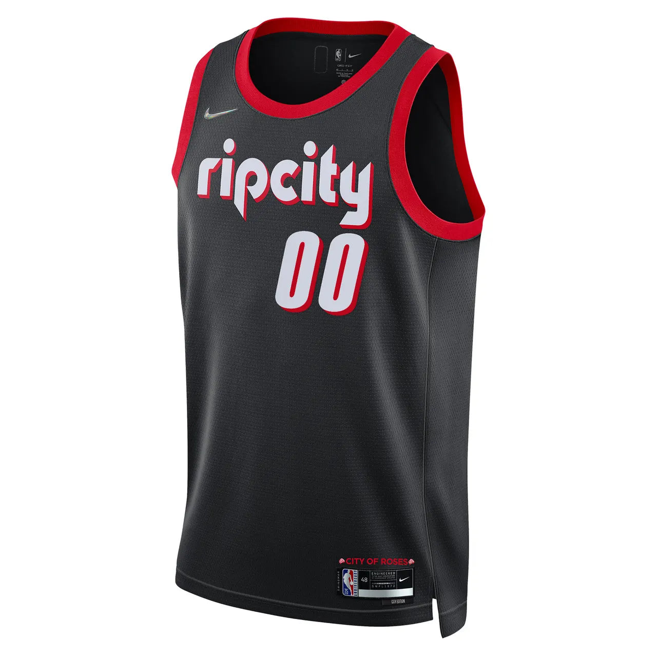 nike Trail Blazers Black Custom Jersey - Hình 2