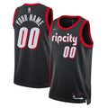 nike Trail Blazers Black Custom Jersey