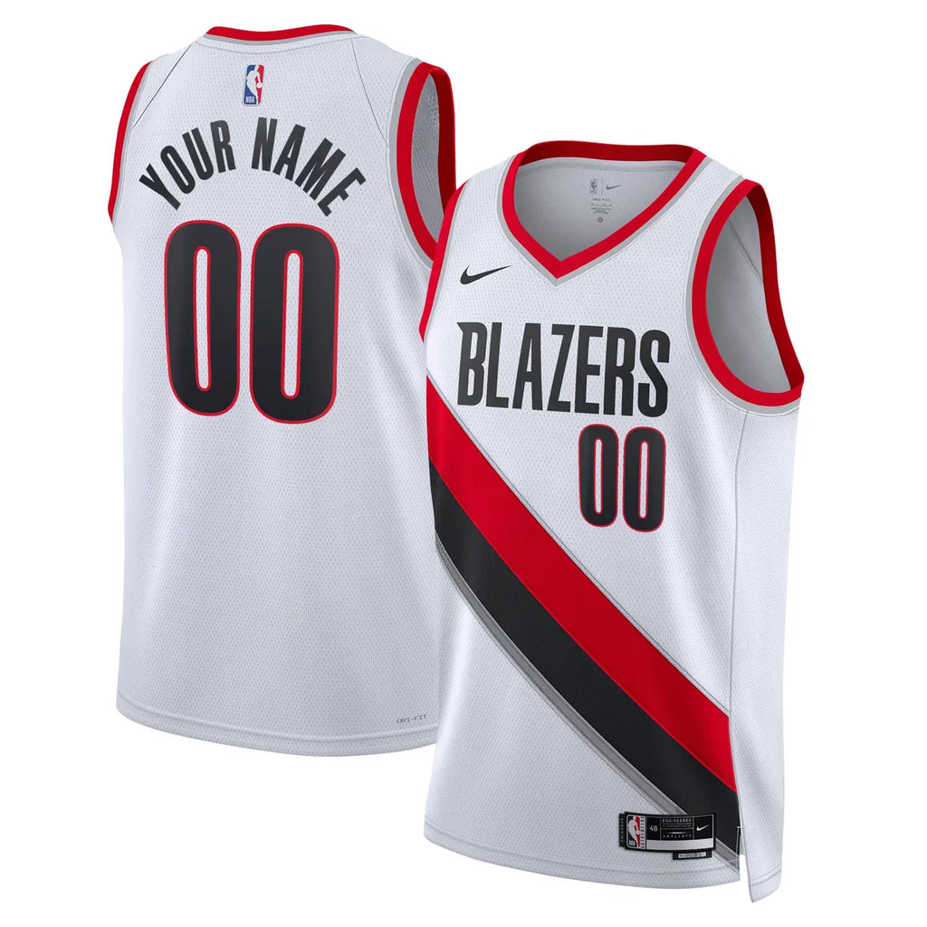 custom Nike Blazers White Jersey