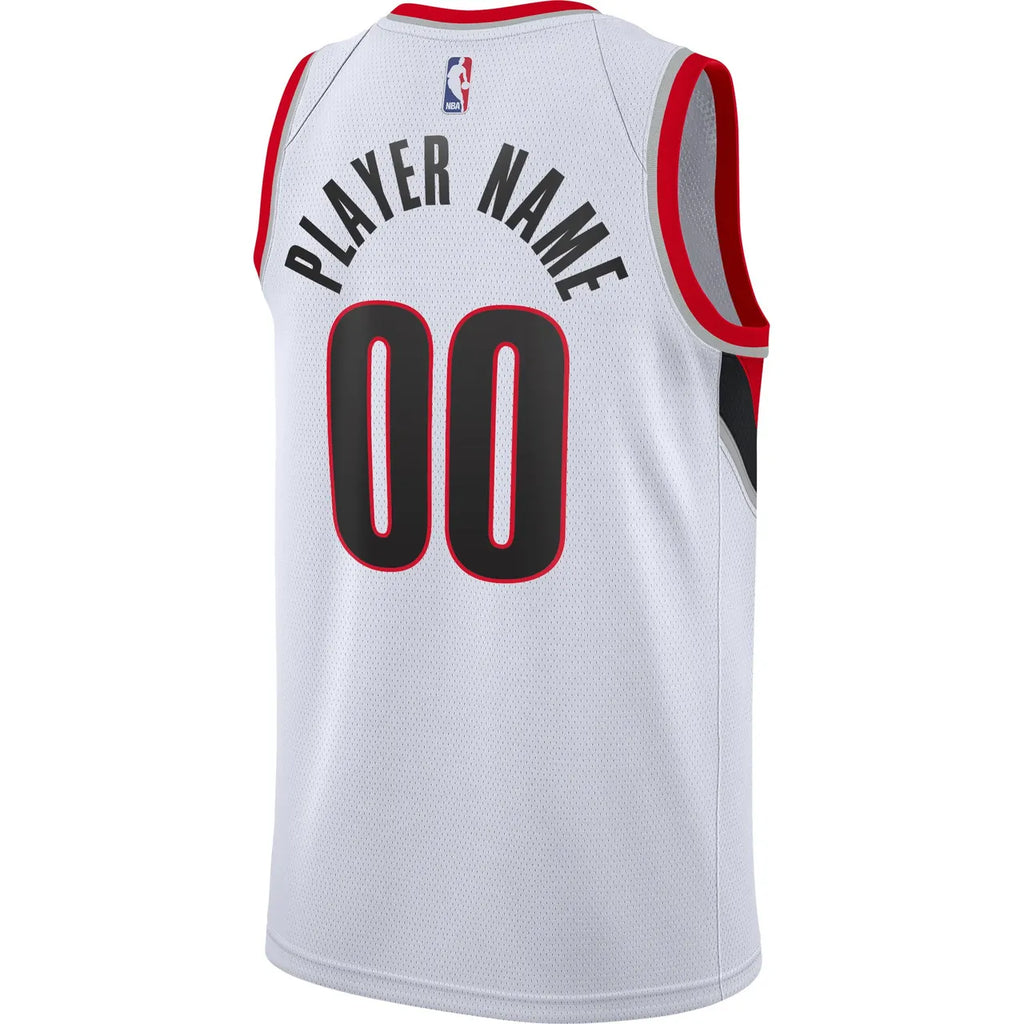 Blazers White Custom Jersey nike - Hình 3