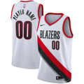 Blazers White Custom Jersey nike