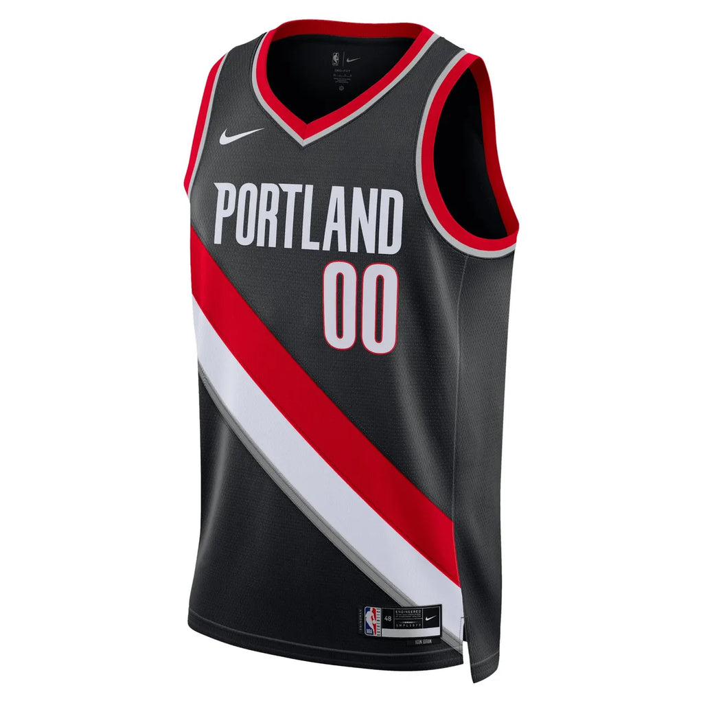 Trail Blazers Black Custom Jersey - Hình 2