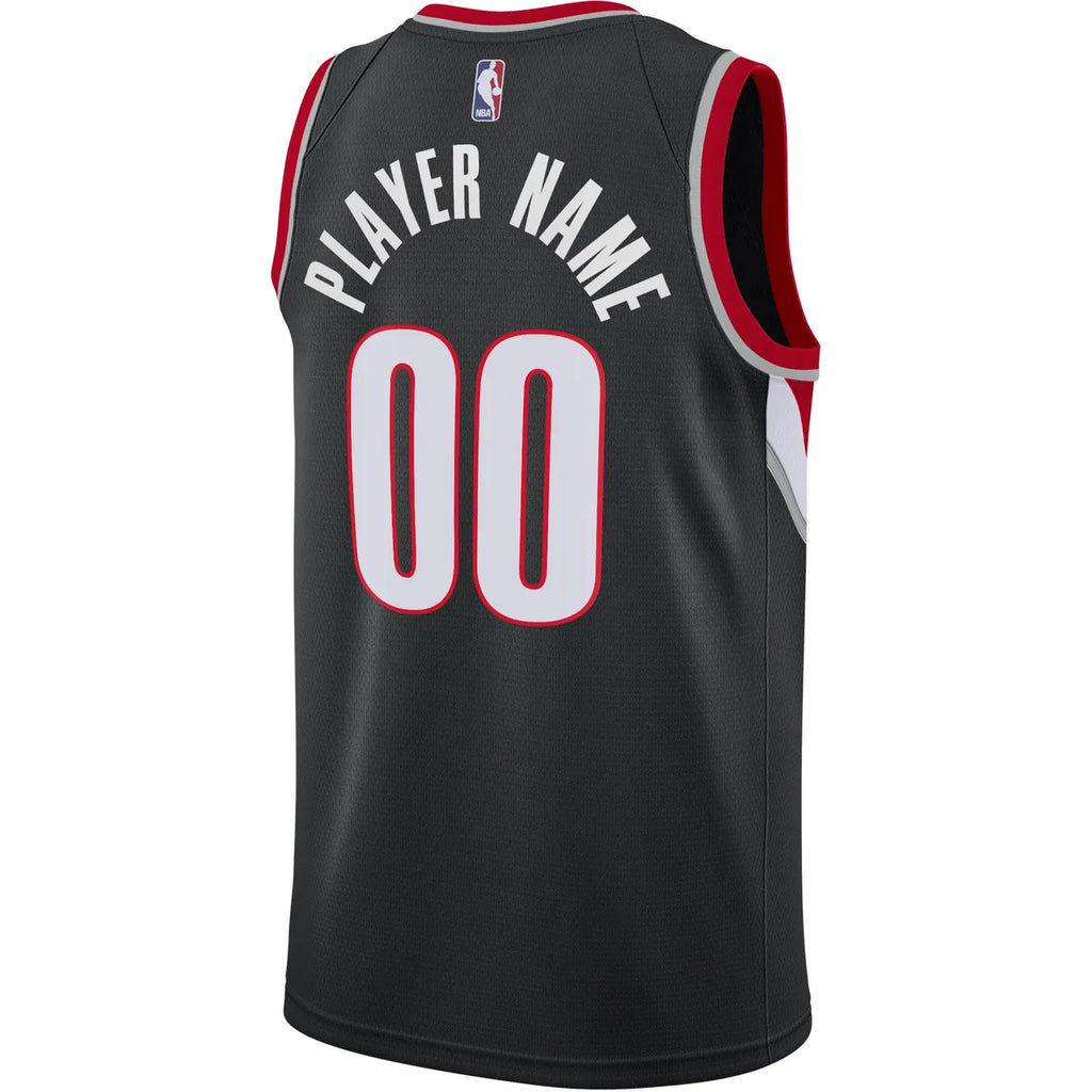 nike Blazers Black Custom Jersey - Hình 3