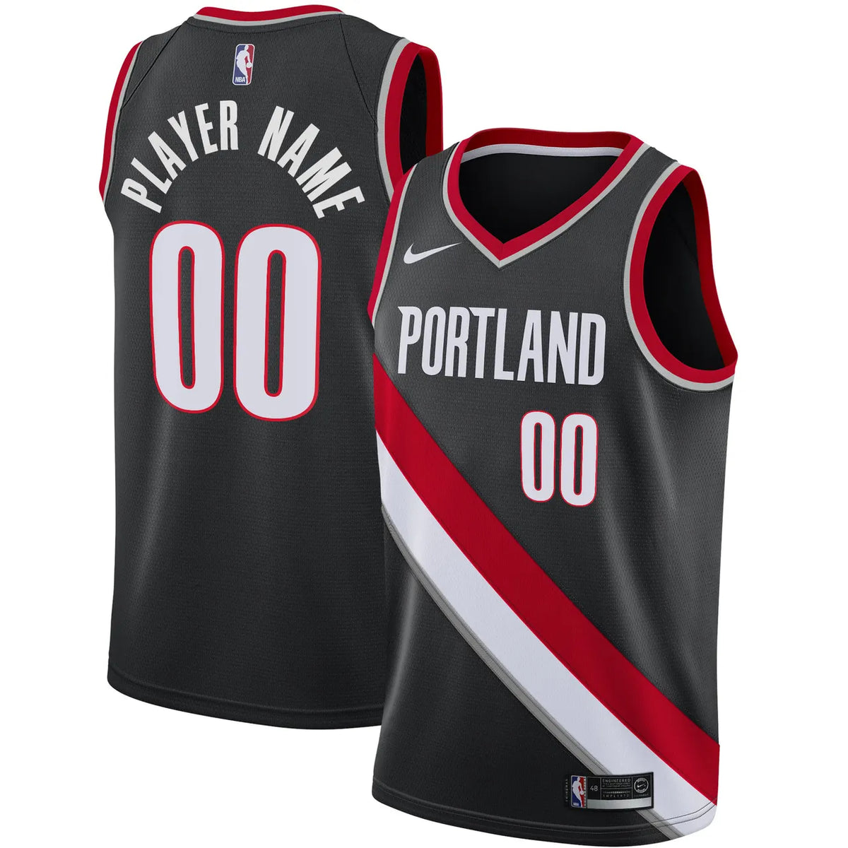 nike Trail Blazers Black Jersey