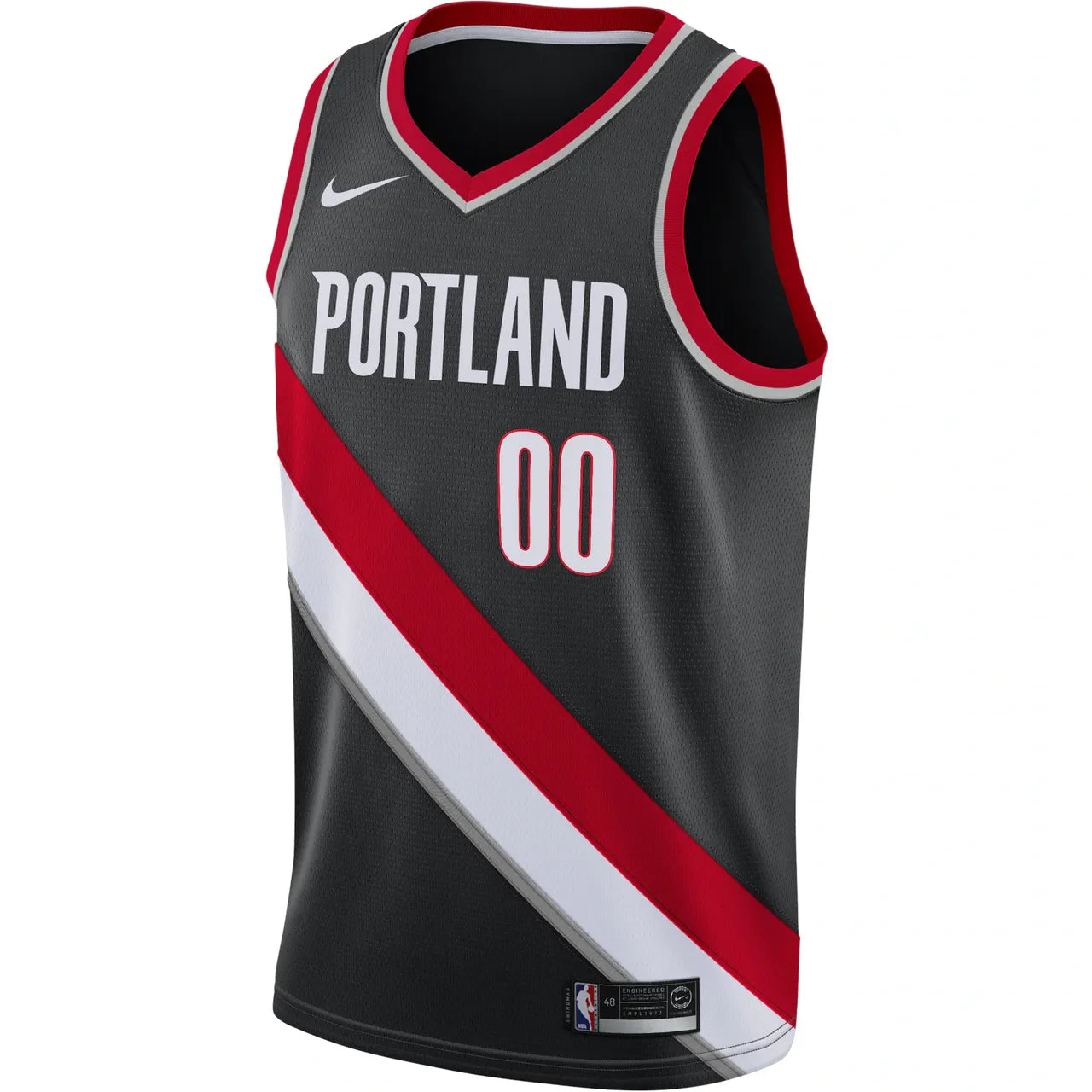 nike Trail Blazers Black Jersey - Hình 3