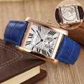 Cartier Rose Gold Blue Leather