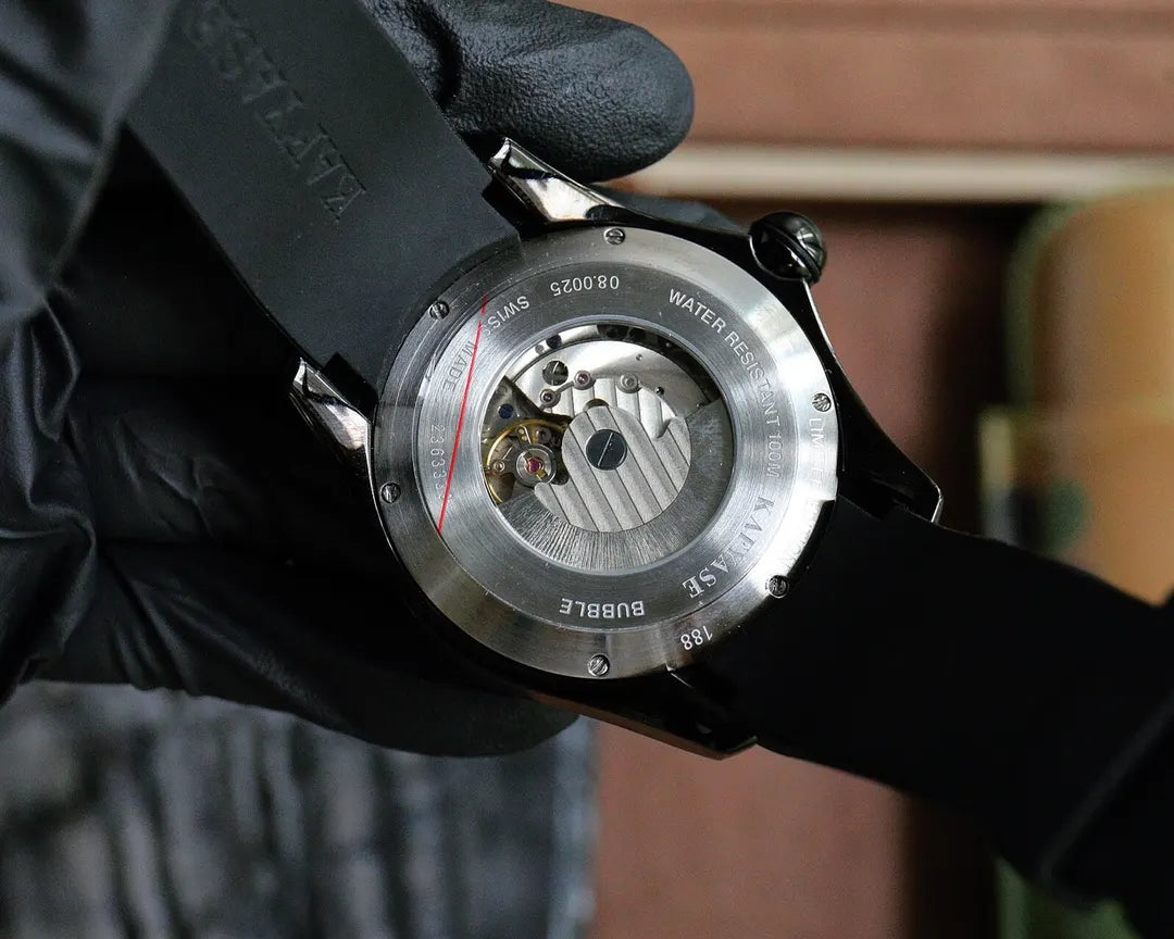 Monopoly Black Rubber Watch - Hình 6