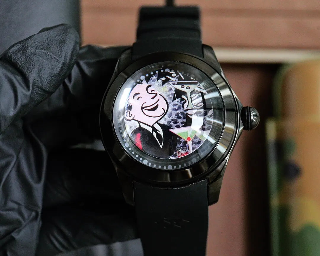 Monopoly Black Rubber Watch