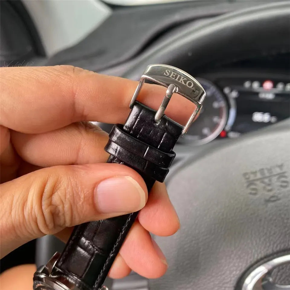presage Seiko Black Dial Watch - Hình 6