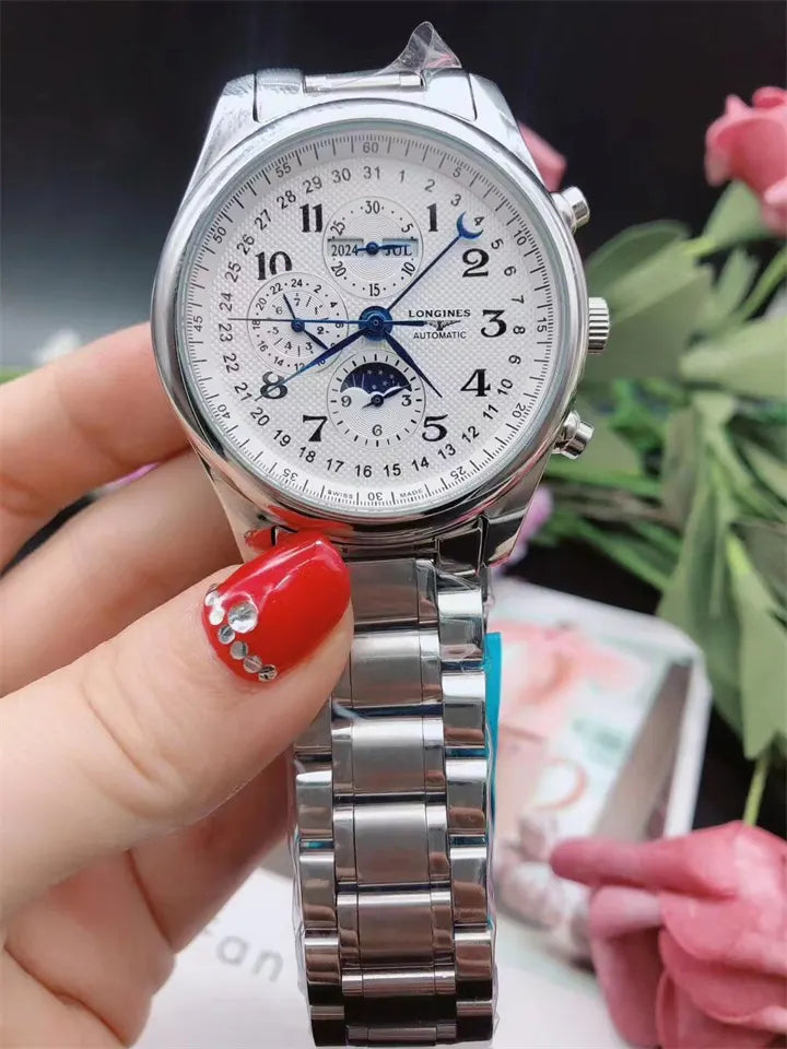 Longines Moonphase Silver Dial