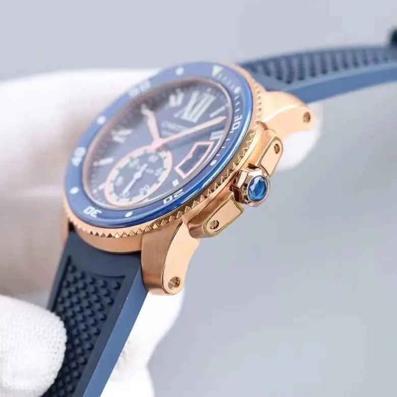 Cartier Blue Rubber Dive Watch - Hình 2
