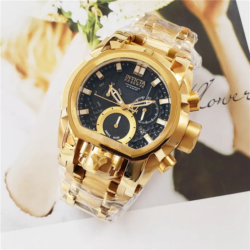 Invicta Gold-Tone Chronograph - Hình 2