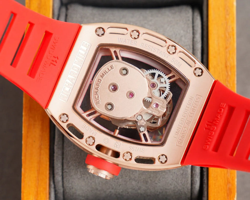 red Richard Mille Skull Watch - Hình 3