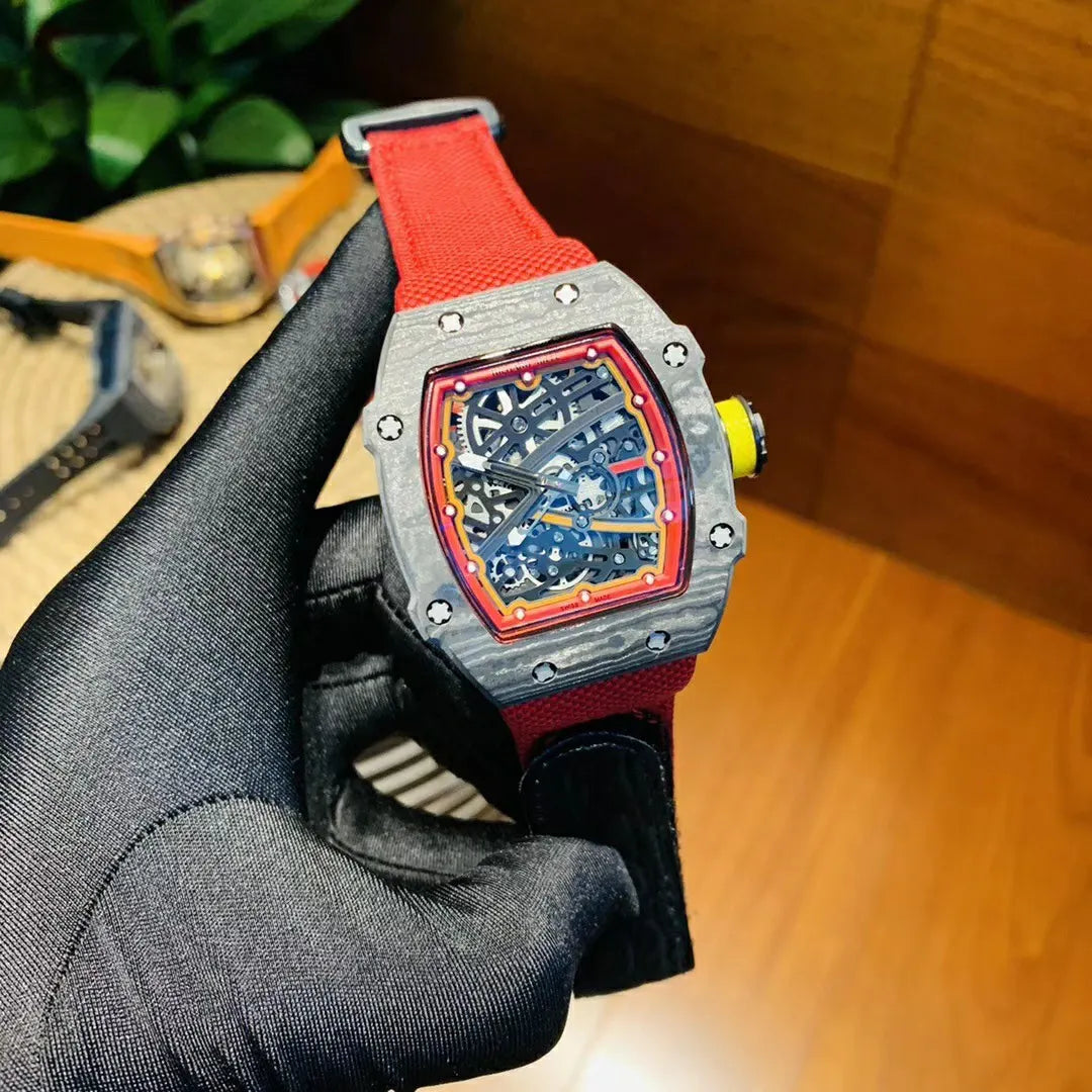 skeleton Richard Mille Red Strap