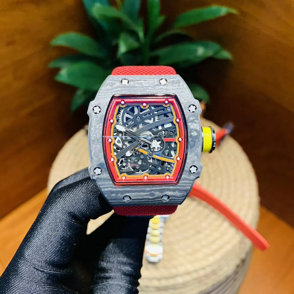 skeleton Richard Mille Red Strap - Hình 4