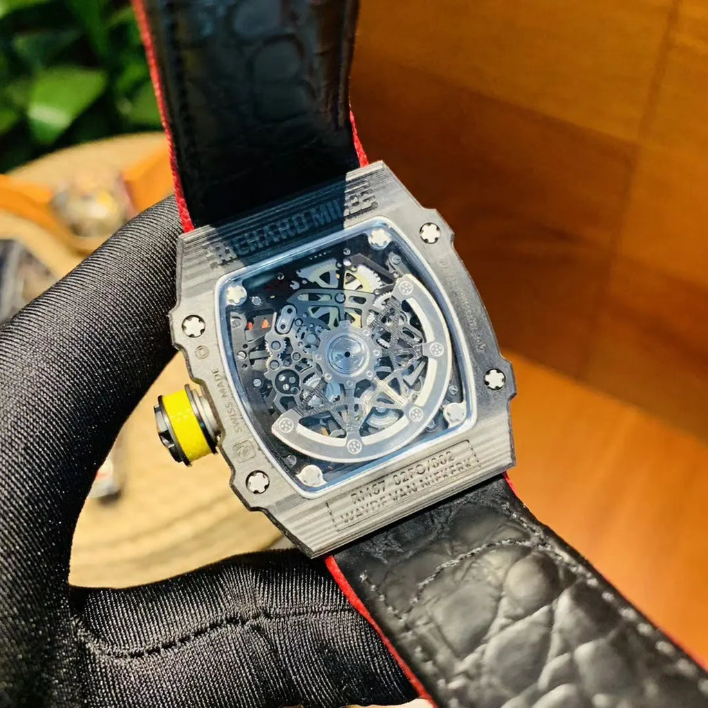 skeleton Richard Mille Red Strap - Hình 3