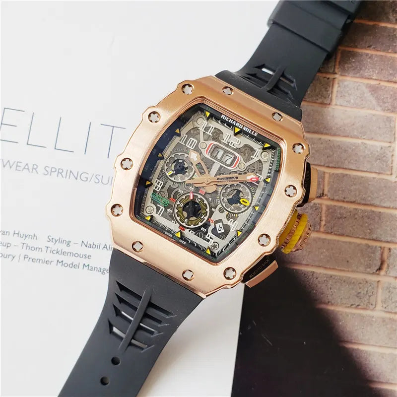 black Richard Mille Rose Gold - Hình 8