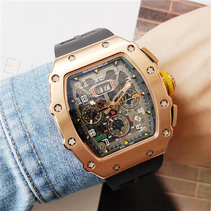 black Richard Mille Rose Gold - Hình 7