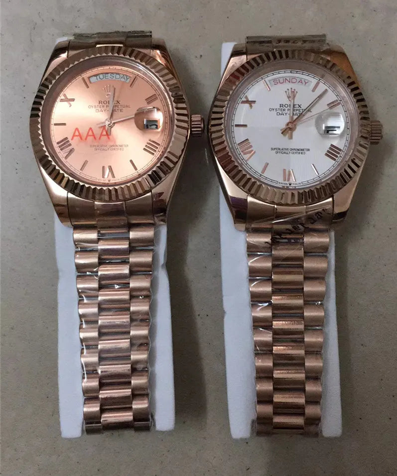 day Rolex Gold Fluted Champagne - Hình 17
