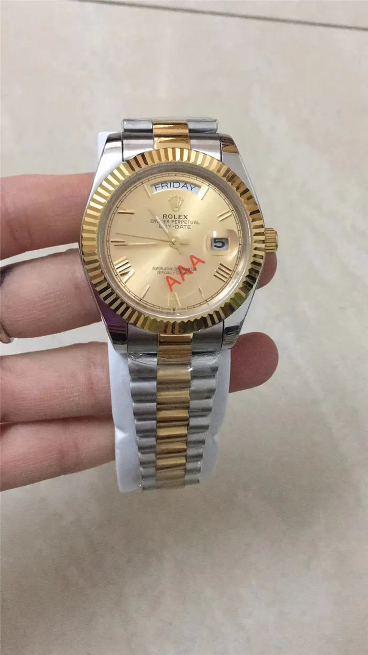 day Rolex Gold Fluted Champagne - Hình 16