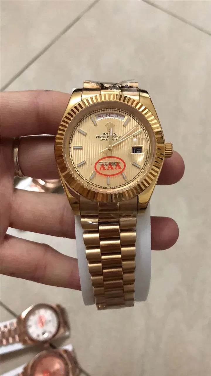 day Rolex Gold Fluted Champagne - Hình 6