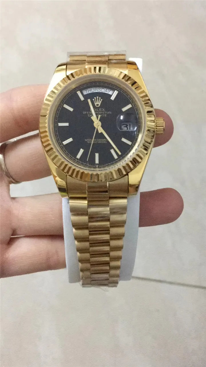day Rolex Gold Fluted Champagne - Hình 10