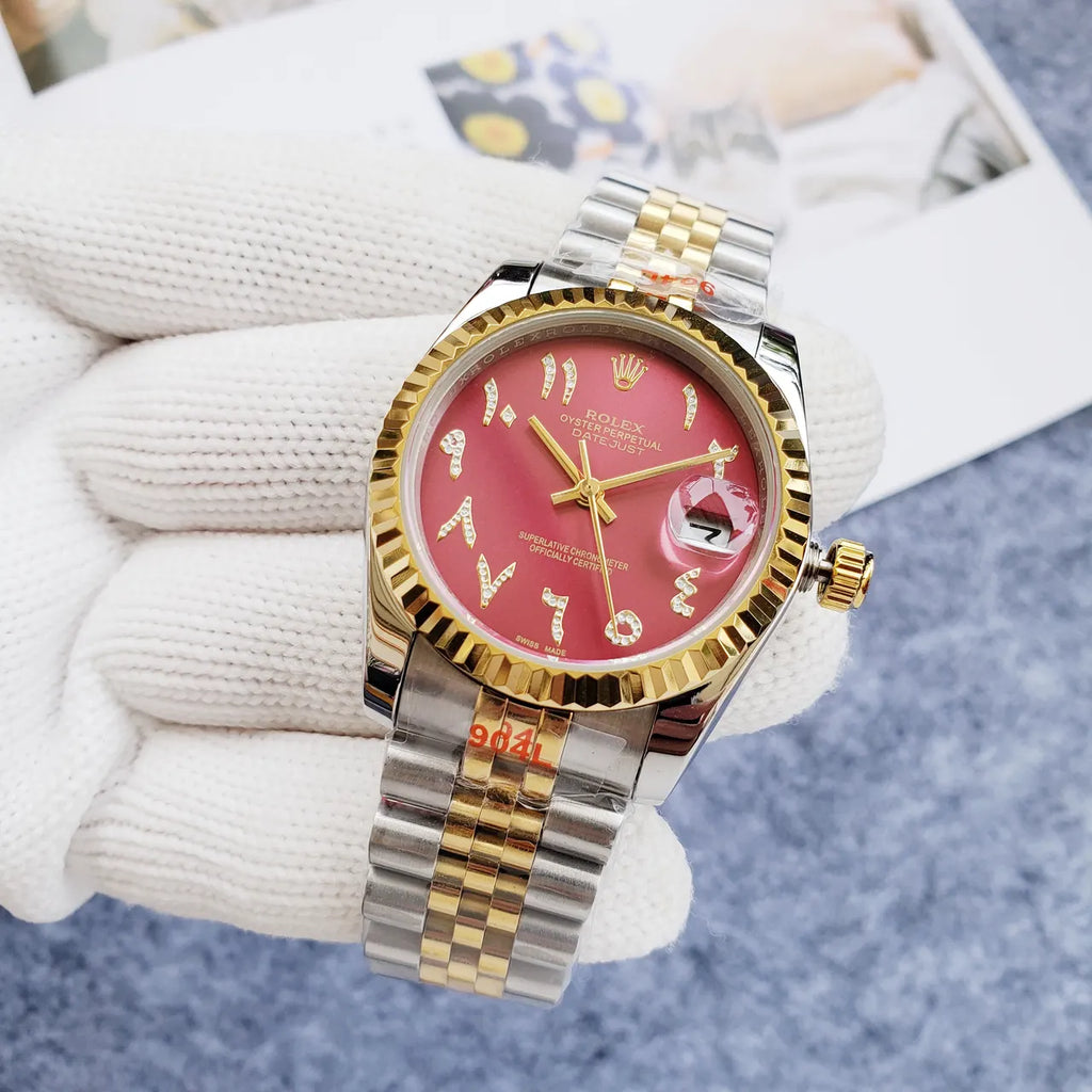 Rolex Datejust Red Arabic Dial - Hình 5