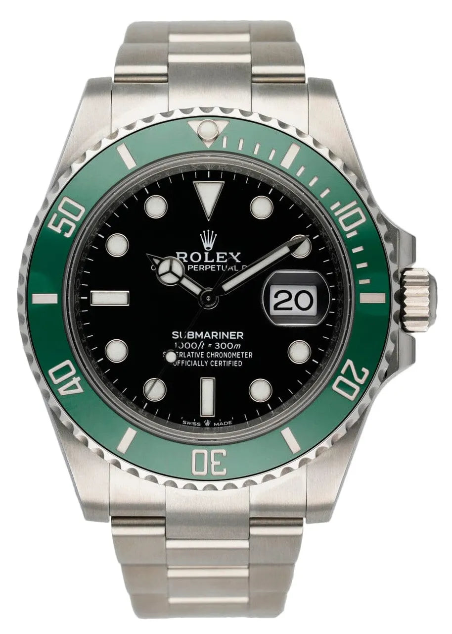 black Rolex Submariner Green Bezel
