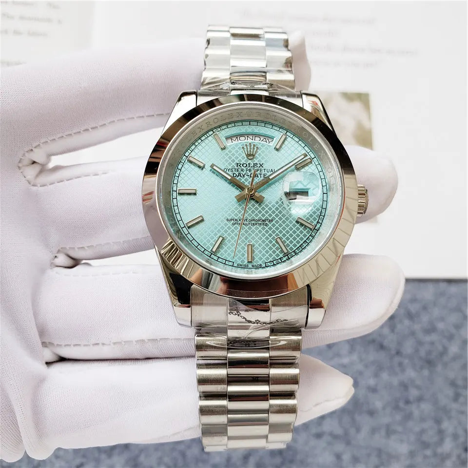 Rolex Silver Steel Tiffany Blue - Hình 6