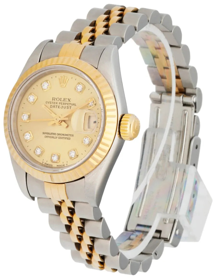 datejust gold Rolex Two-Tone Diamond Champagne - Hình 11