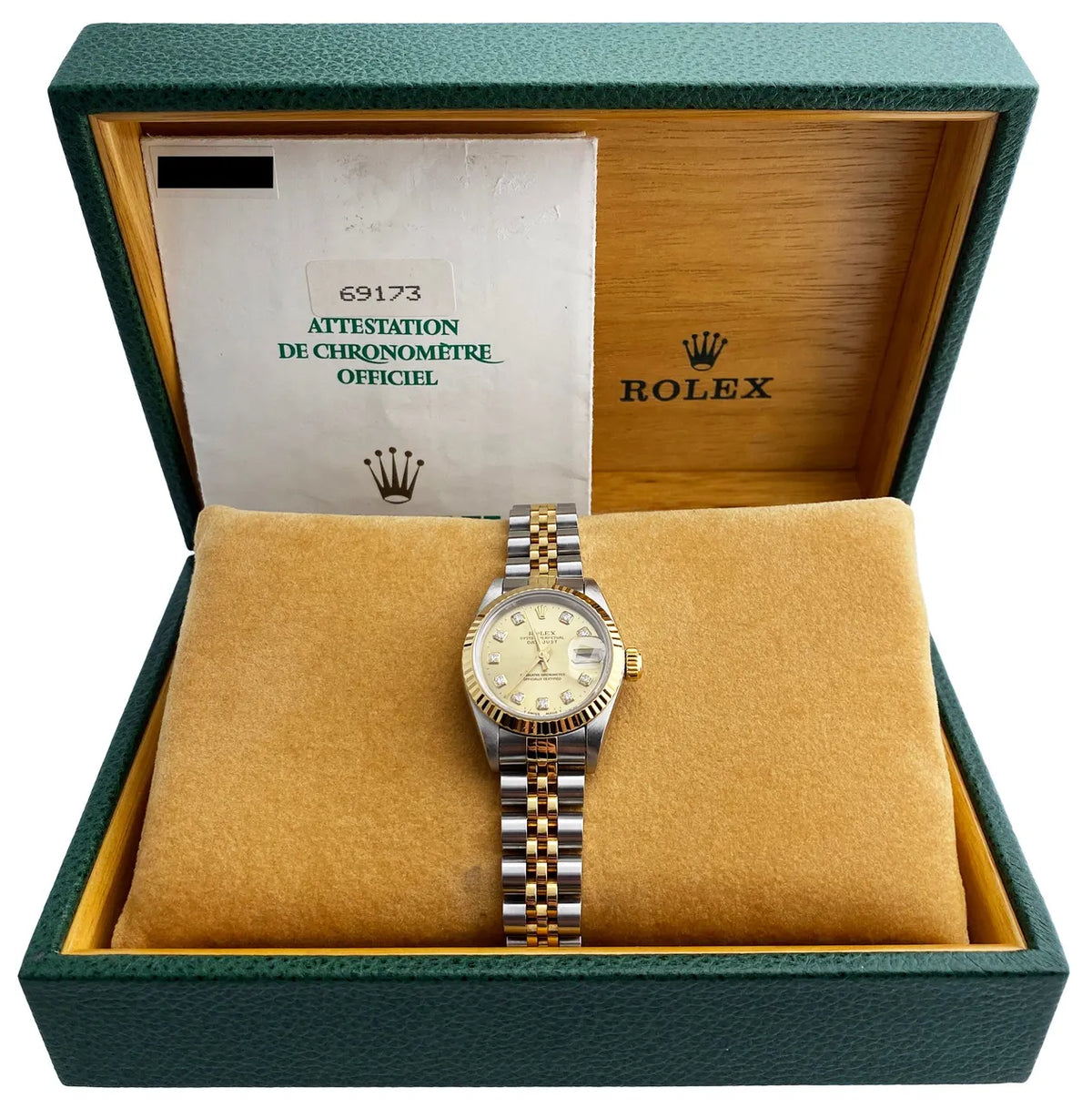 datejust gold Rolex Two-Tone Diamond Champagne - Hình 2