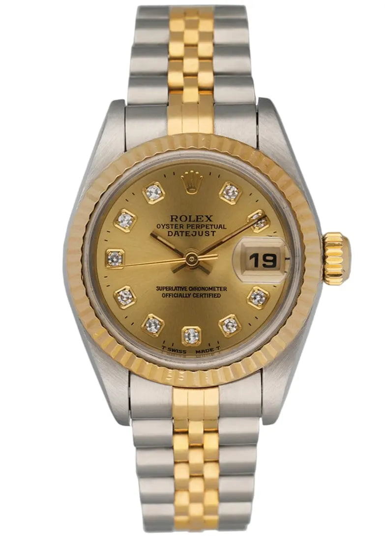 datejust gold Rolex Two-Tone Diamond Champagne